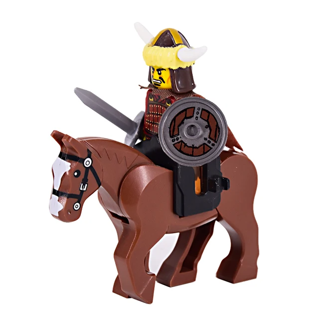 Středověcí rytíři na koních | Styl lego - styl 16