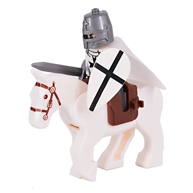 Středověcí rytíři na koních | Styl lego - styl 25