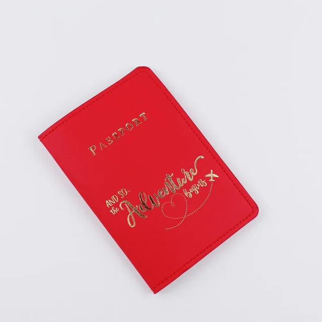 Unisex obal na cestovní pas - červená 2
