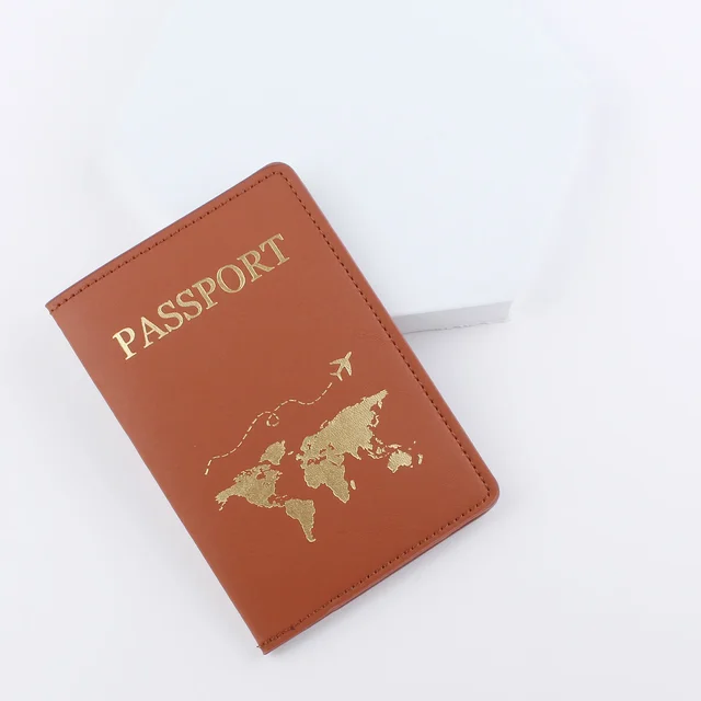 Unisex obal na cestovní pas - tmavě hnědá