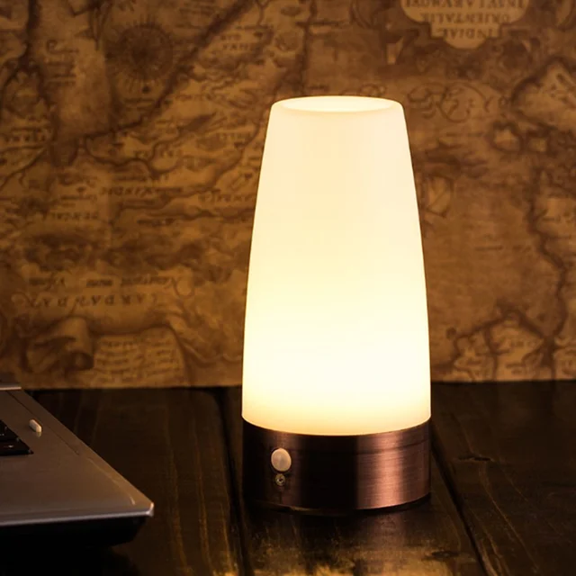 Stolní lampička | světlo s čidlem | lampička s pohybovým senzorem - varianty - Kulatá