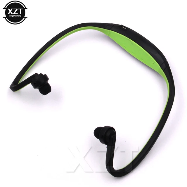 Bluetooth sluchátka - sportovní sluchátka na běhání, na kolo - Zelená