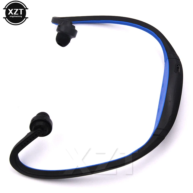 Bluetooth sluchátka - sportovní sluchátka na běhání, na kolo - modrý