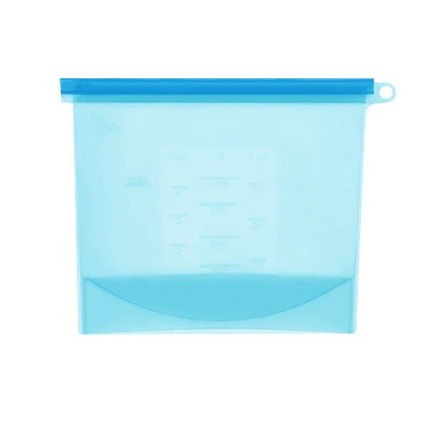 Uzavíratelný sáček | silikonový obal na potraviny - Modrý, 0,5 l