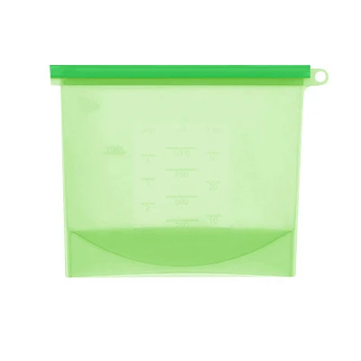Uzavíratelný sáček | silikonový obal na potraviny - Světle zelený, 0,5 l