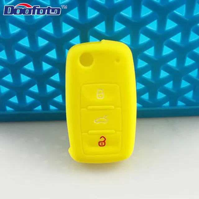 Obal na autoklíč | silikonové pouzdro na klíče od auta - žlutý