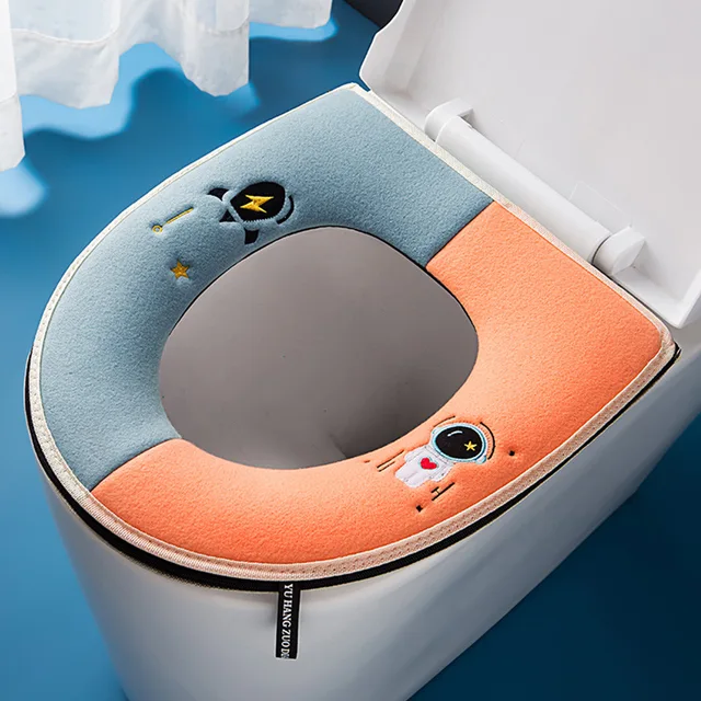 Měkké polstrované toaletní sedátko s dětským motivem - Modrá Oranžová