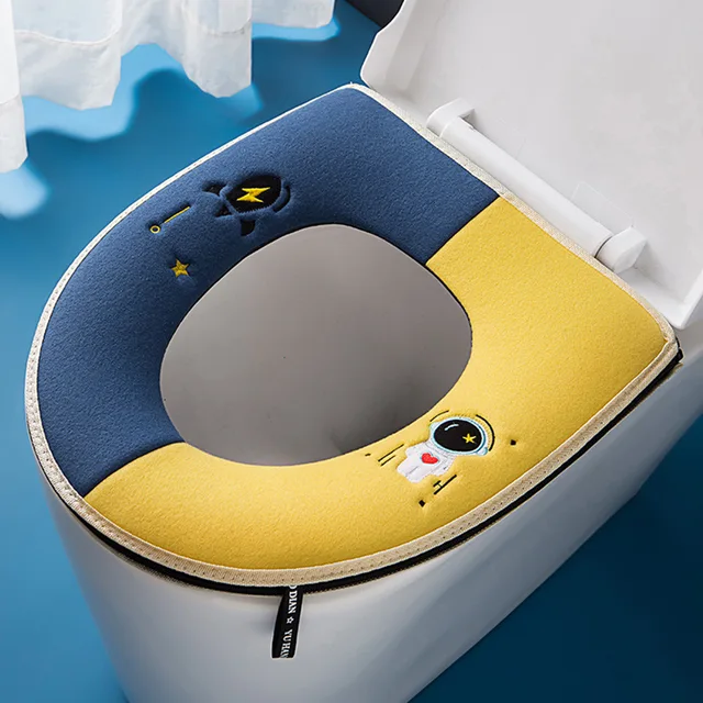 Měkké polstrované toaletní sedátko s dětským motivem - Modrá Žlutá