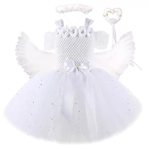 Andělský kostým s křídly a tutu sukní