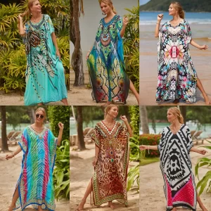 Letní maxi šaty na pláž