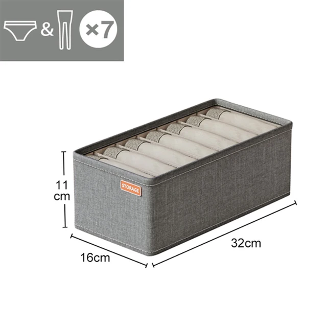 Úložný box na spodní prádlo a doplňky | Různé velikosti - 7 mřížek-světle šedá