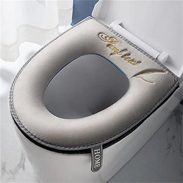 Polstrované univerzální WC sedátko - šedá-Zip