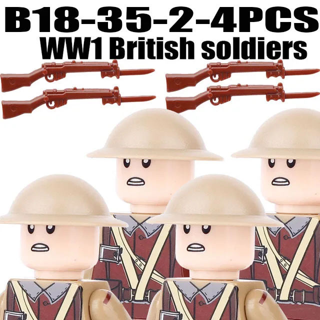Vojenské figurky a stavební kostky | Styl Lego - B18-35-2-4KS