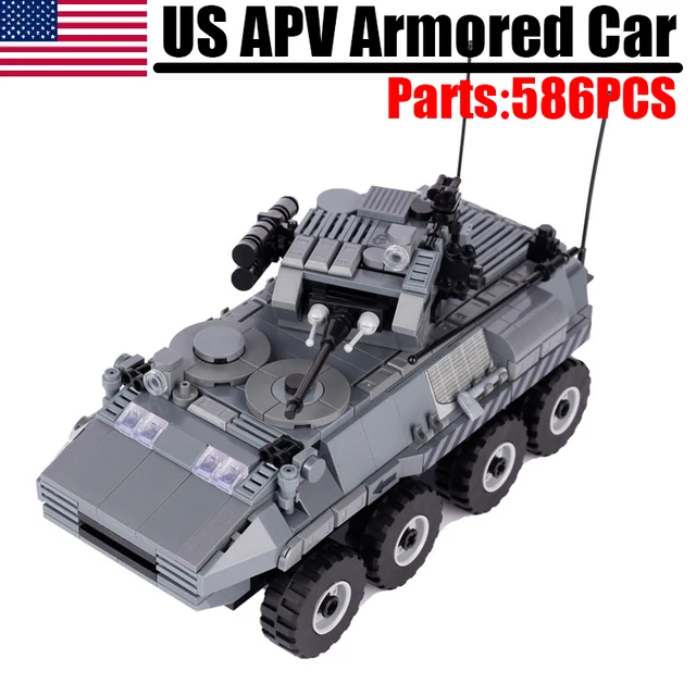 Stavebnice tanku M26 a vojenských vozidel | styl Lego - B22-36