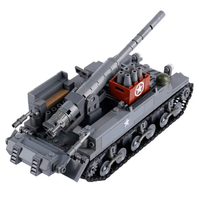 Stavebnice tanku M26 a vojenských vozidel | styl Lego - B23-34