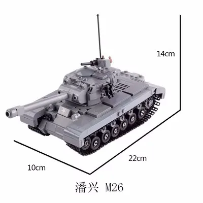 Stavebnice tanku M26 a vojenských vozidel | styl Lego - B10-36
