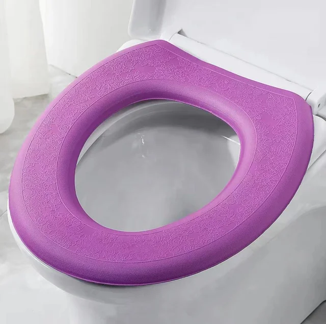 Samolepící polstrovaný potah na WC sedátko - Nachový