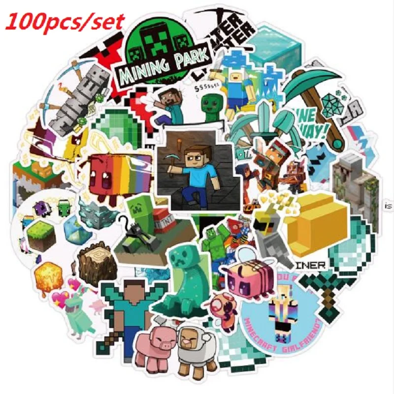 Sada samolepek s motivem Minecraft | 100 kusů