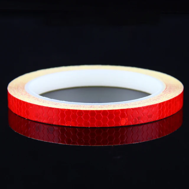 Reflexní samolepící pásky na kolo a helmu - Červené