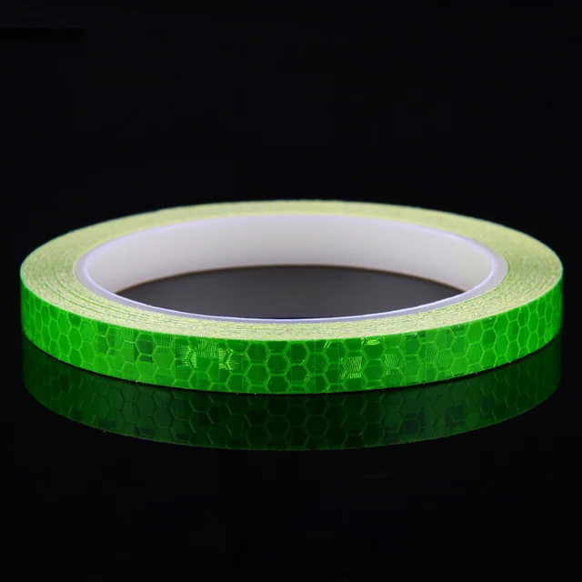 Reflexní samolepící pásky na kolo a helmu - Zelená