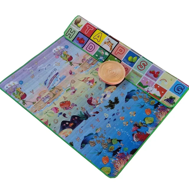 Skládací bezpečná a měkká podložka pro děti - Vícebarevná, Rozměry 180 x 150 x 0,5 cm