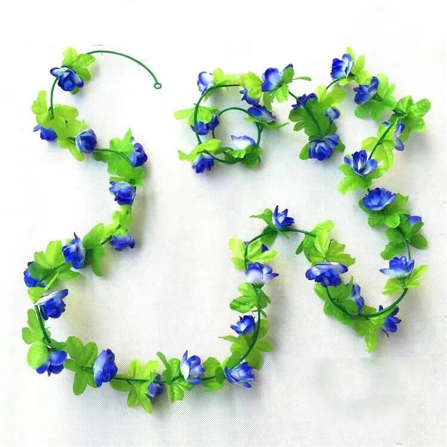 Umělé kytky | umělé květiny na balkon 2,3 m - modrý