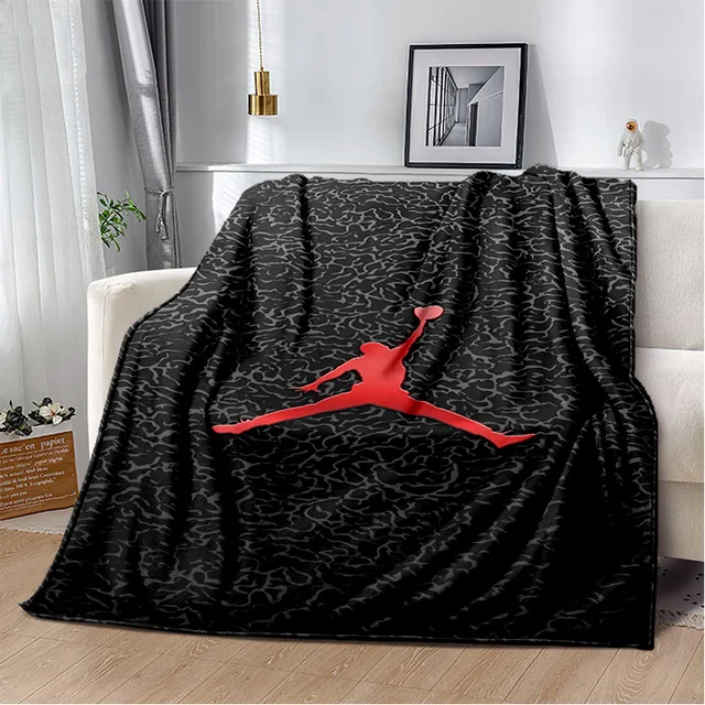 Flanelový přehoz | deka s motivem basketbalu - 3, 75 x 90 cm