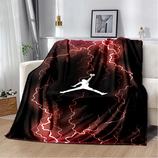 Flanelový přehoz | deka s motivem basketbalu - 8, 130 x 150 cm