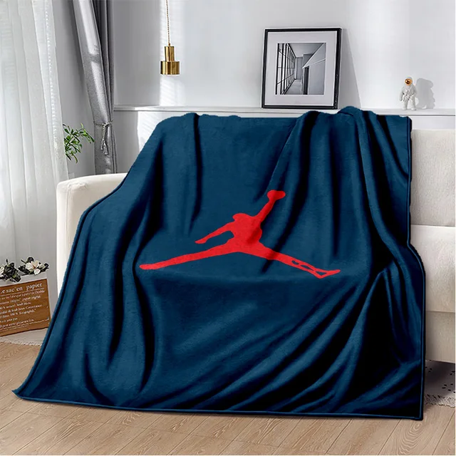 Flanelový přehoz | deka s motivem basketbalu - 10, 130 x 150 cm
