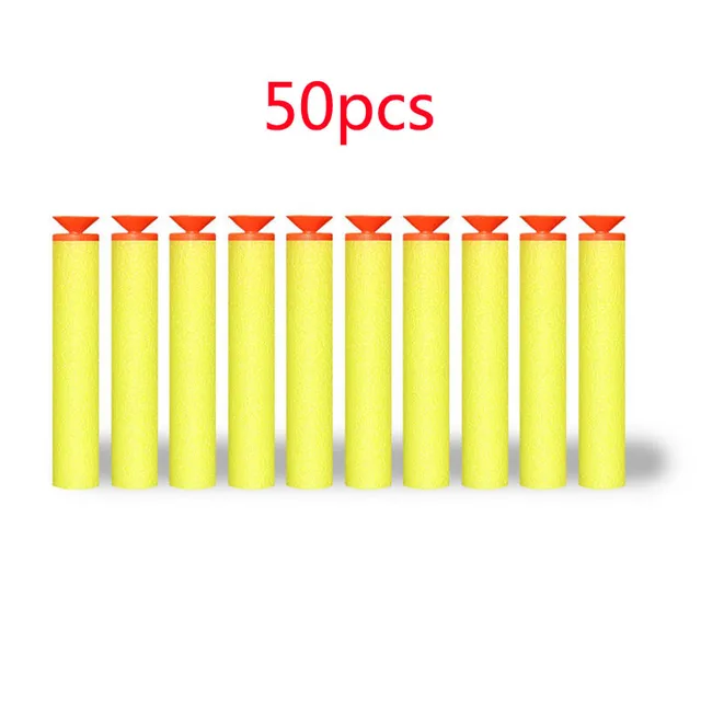 Náhradní měkké šipky pro dětské blaster hračky - 50ks Yellow Sucker