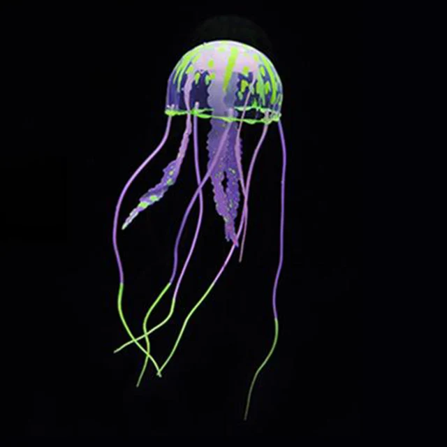 Medúza - dekorace do akvária - 5 druhů barev - Zelená