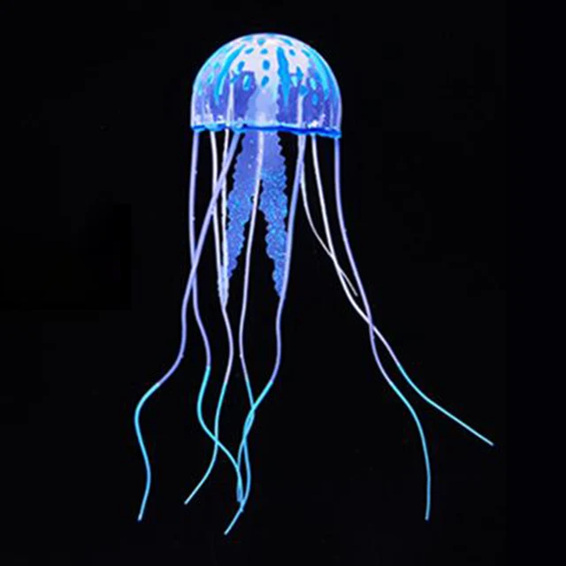 Medúza - dekorace do akvária - 5 druhů barev - Modrá