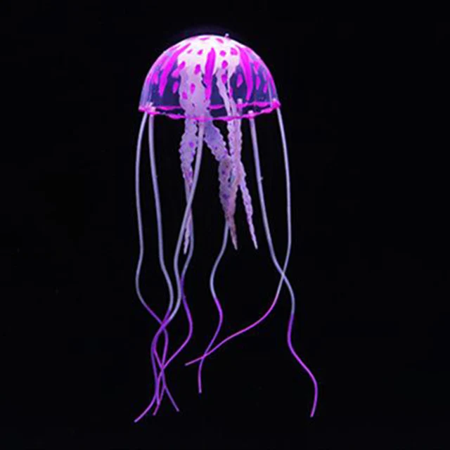 Medúza - dekorace do akvária - 5 druhů barev - Fialová