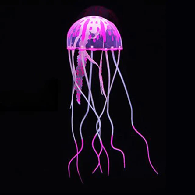 Medúza - dekorace do akvária - 5 druhů barev - Růžová
