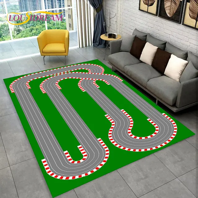 Dětský hrací koberec s motivem města a silnic - 23, 80x120cm