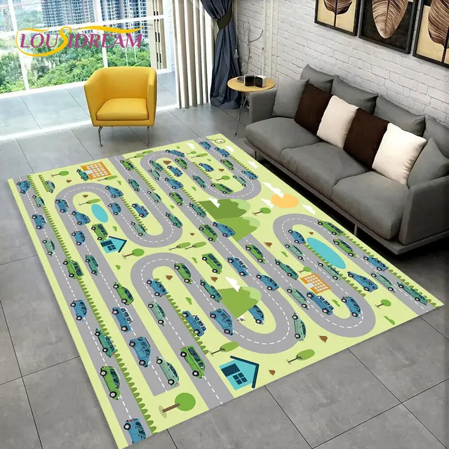 Dětský hrací koberec s motivem silnice - 9, 70x100cm