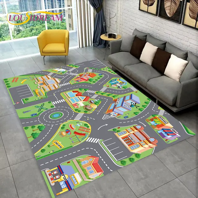 Dětský hrací koberec s motivem silnice - 10, 70x100cm