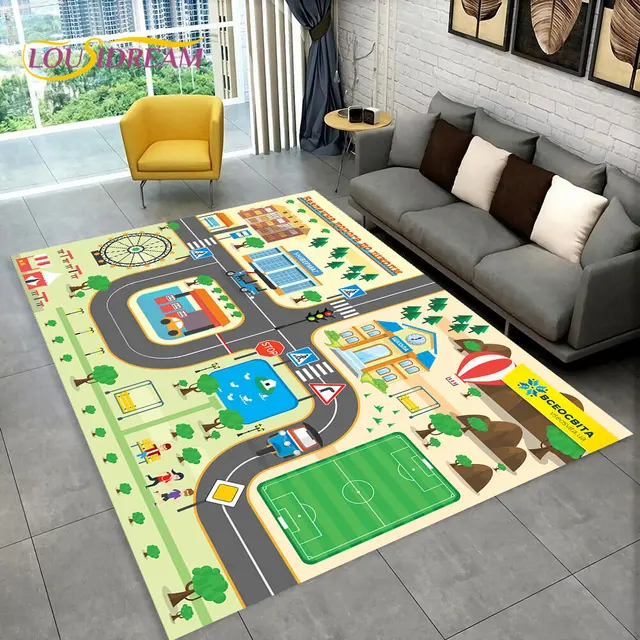 Dětský hrací koberec s motivem silnice - 17, 40x60cm