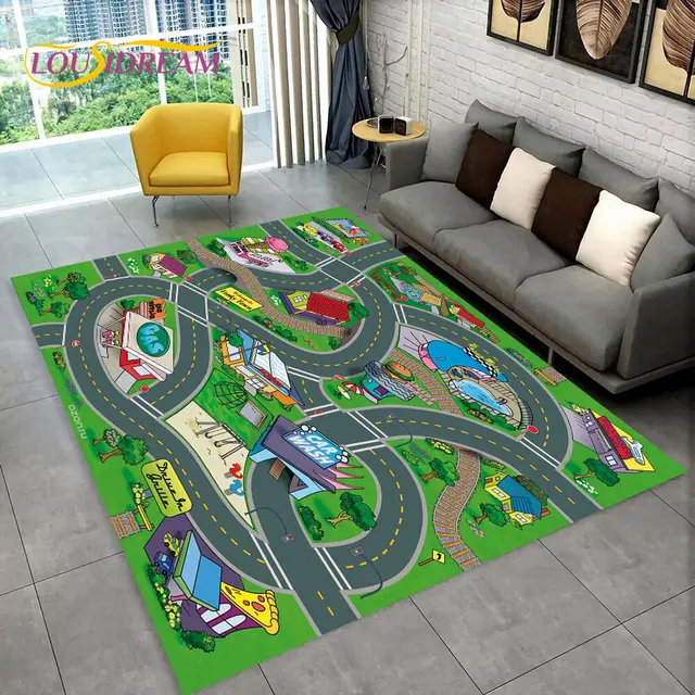 Dětský hrací koberec s motivem silnice - 16, 70x100cm
