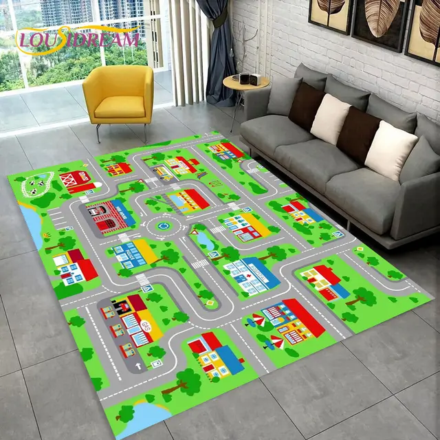 Dětský hrací koberec s motivem silnice - 15, 60x90cm