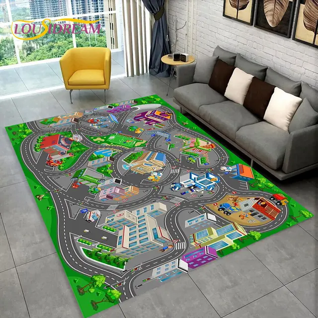 Dětský hrací koberec s motivem silnice - 24, 70x100cm