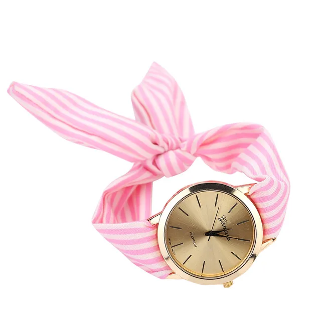 Náramkové hodinky | dámské hodinky, styl stuha - růžový