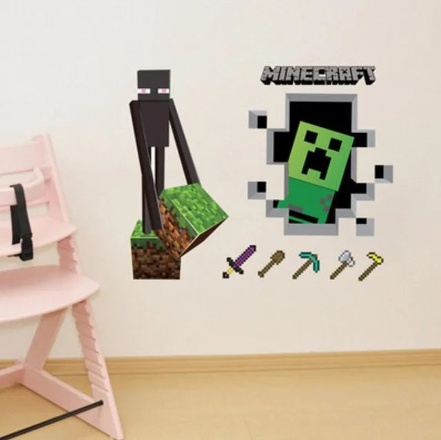 Minecraft 3D samolepky na zeď - 8