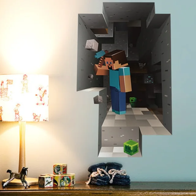 Minecraft 3D samolepky na zeď - 1
