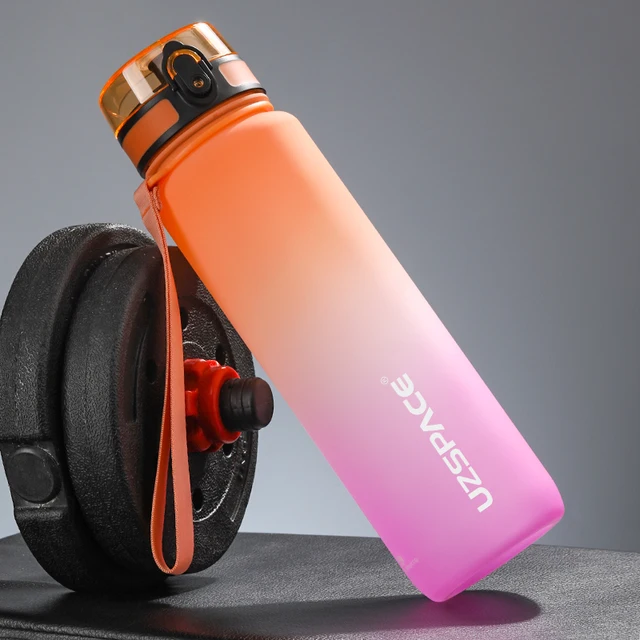 Sportovní láhev bez BPA - Oranžová a fialová, 1000 ml