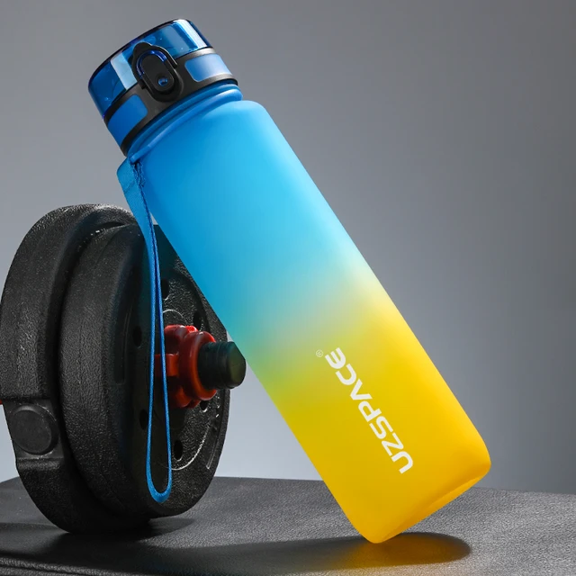 Sportovní láhev bez BPA - Modrá a žlutá, 1000 ml