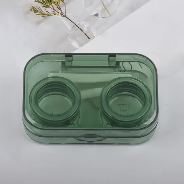 Mini cestovní pouzdro na kontaktní čočky - zelená-1254