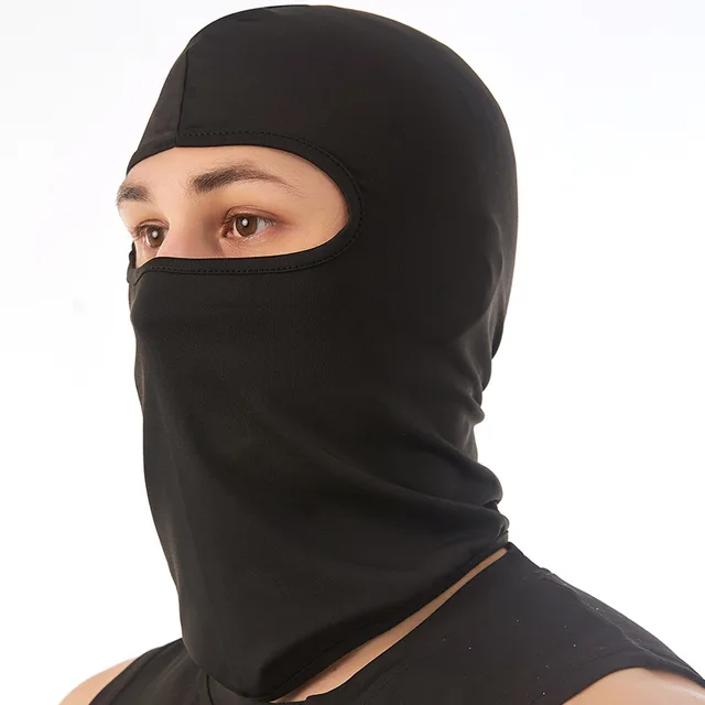 Letní ochranná maska na kolo s UV filtrem - Černá