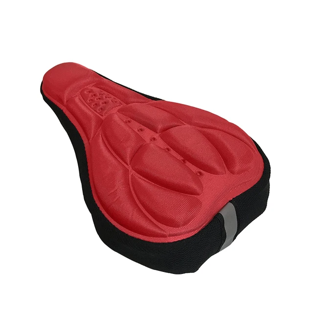 Silikonový gelový potah na sedlo horského kola - Červené