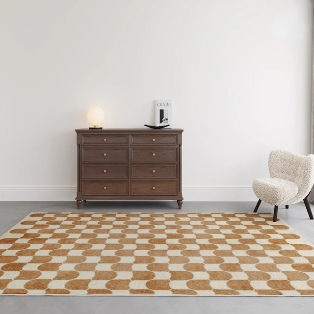 Luxusní kostkovaný koberec do obýváku - H, 200x200 cm
